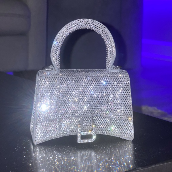 Balenciaga Hourglass Crystal-embellished mini bag - Picture 6 of 9
